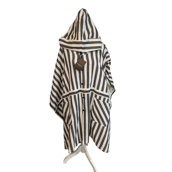 New FRIED RICE Summer Poncho Striped - Picture 2 of 16